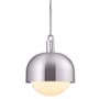 Buster + Punch Forked 13" Wide LED Pendant with Metal and Glass Shade Steel / Opal