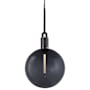 Buster + Punch Forked 13" Wide LED Pendant with Glass Shade Gun Metal / Smoked