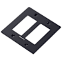 Buster + Punch 2 Gang Wall Plate with Logo Black