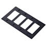 Buster + Punch 4 Gang Wall Plate Black