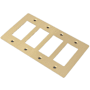 Buster + Punch 4 Gang Wall Plate Brass