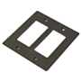 Buster + Punch 2 Gang Wall Plate with Logo Smoked Bronze