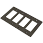 Buster + Punch 4 Gang Wall Plate with Logo Smoked Bronze