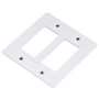 Buster + Punch 2 Gang Wall Plate with Logo White