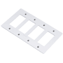 Buster + Punch 4 Gang Wall Plate with Logo White