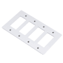 Buster + Punch 4 Gang Wall Plate White