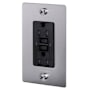 Buster + Punch 15 Ampere GFCI Electrical Outlet with Logo Steel