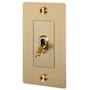Buster + Punch 1 Gang 15 Ampere 3 Way Universal Switch Brass