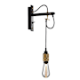 Buster + Punch Hooked 36" Tall x 2" Wide Modern Industrial Bespoke Wall Sconce With Diamond Knurl Details and Toggle On / Off Switch Brass / Graphite