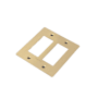 Buster + Punch 2 Gang Wall Plate with Logo Brass