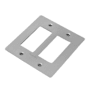 Buster + Punch 2 Gang Wall Plate with Logo Steel