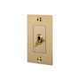 Buster + Punch 1 Gang 15 Ampere 3 Way Universal Switch with Logo Brass