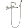 California Faucets Descanso Wall Mounted Tub Filler with Built-In Diverter - Includes Hand Shower Satin Nickel