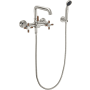 California Faucets Descanso Wall Mounted Tub Filler with Built-In Diverter - Includes Hand Shower Satin Nickel