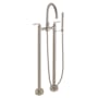 California Faucets Asilomar Floor Mounted Tub Filler with Built-In Diverter - Includes Hand Shower Satin Nickel