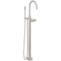 California Faucets Asilomar Floor Mounted Tub Filler with Built-In Diverter - Includes Hand Shower Satin Nickel