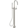 California Faucets Asilomar Floor Mounted Tub Filler with Built-In Diverter - Includes Hand Shower Satin Nickel