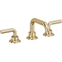 California Faucets Descanso 1.2 GPM Widespread Bathroom Faucet with Pop-Up Drain Assembly and Lever Handles Polished Brass Uncoated