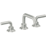 California Faucets Descanso 1.2 GPM Widespread Bathroom Faucet with Pop-Up Drain Assembly and Lever Handles Satin Chrome
