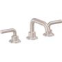 California Faucets Descanso 1.2 GPM Widespread Bathroom Faucet with Pop-Up Drain Assembly and Lever Handles Satin Nickel
