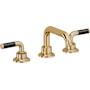 California Faucets Descanso 1.2 GPM Widespread Bathroom Faucet with Pop-Up Drain Assembly and Carbon Fiber Lever Handles French Gold