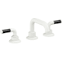 California Faucets Descanso 1.2 GPM Widespread Bathroom Faucet with Pop-Up Drain Assembly and Carbon Fiber Lever Handles Matte White