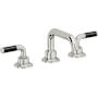California Faucets Descanso 1.2 GPM Widespread Bathroom Faucet with Pop-Up Drain Assembly and Carbon Fiber Lever Handles Polished Chrome