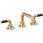 California Faucets Descanso 1.2 GPM Widespread Bathroom Faucet with Pop-Up Drain Assembly and Carbon Fiber Lever Handles Satin Bronze
