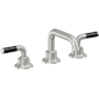 California Faucets Descanso 1.2 GPM Widespread Bathroom Faucet with Pop-Up Drain Assembly and Carbon Fiber Lever Handles Satin Chrome