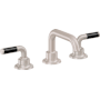 California Faucets Descanso 1.2 GPM Widespread Bathroom Faucet with Pop-Up Drain Assembly and Carbon Fiber Lever Handles Satin Nickel