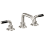 California Faucets Descanso 1.2 GPM Widespread Bathroom Faucet with Pop-Up Drain Assembly and Carbon Fiber Lever Handles Ultra Stainless Steel