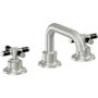 California Faucets Descanso 1.2 GPM Widespread Bathroom Faucet with Pop-Up Drain Assembly and Cross Handles Satin Chrome