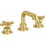 California Faucets Descanso 1.2 GPM Widespread Bathroom Faucet with Pop-Up Drain Assembly and Cross Handles Lifetime Polished Gold