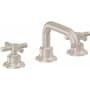 California Faucets Descanso 1.2 GPM Widespread Bathroom Faucet with Pop-Up Drain Assembly and Cross Handles Satin Nickel