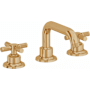 California Faucets Descanso 1.2 GPM Widespread Bathroom Faucet with 1-1/4" ZeroDrain and Cross Handles Burnished Brass Uncoated