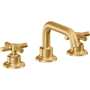 California Faucets Descanso 1.2 GPM Widespread Bathroom Faucet with 1-1/4" ZeroDrain and Cross Handles Lifetime Satin Gold