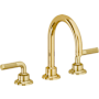 California Faucets Descanso 1.2 GPM Widespread Bathroom Faucet with 1-1/4" Completely Finished ZeroDrain and Lever Handles Lifetime Polished Gold