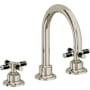 California Faucets Descanso 1.2 GPM Widespread Bathroom Faucet with Pop-Up Drain Assembly and Cross Handles Burnished Nickel Uncoated