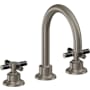 California Faucets Descanso 1.2 GPM Widespread Bathroom Faucet with Pop-Up Drain Assembly and Cross Handles Graphite