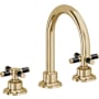 California Faucets Descanso 1.2 GPM Widespread Bathroom Faucet with Pop-Up Drain Assembly and Cross Handles Polished Brass