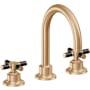 California Faucets Descanso 1.2 GPM Widespread Bathroom Faucet with Pop-Up Drain Assembly and Cross Handles Satin Bronze