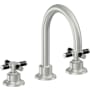 California Faucets Descanso 1.2 GPM Widespread Bathroom Faucet with Pop-Up Drain Assembly and Cross Handles Satin Chrome