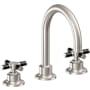 California Faucets Descanso 1.2 GPM Widespread Bathroom Faucet with Pop-Up Drain Assembly and Cross Handles Ultra Stainless Steel
