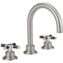 California Faucets Descanso 1.2 GPM Widespread Bathroom Faucet with 1-1/4" ZeroDrain and Cross Handles Satin Nickel