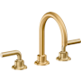 California Faucets Descanso 1.2 GPM Widespread Bathroom Faucet with 1-1/4" Completely Finished ZeroDrain and Lever Handles Lifetime Satin Gold