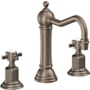 California Faucets Montecito 1.2 GPM Widespread Bathroom Faucet with 1-1/4" ZeroDrain and Cross Handles Antique Nickel Flat