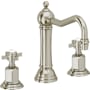 California Faucets Montecito 1.2 GPM Widespread Bathroom Faucet with 1-1/4" ZeroDrain and Cross Handles Burnished Nickel Uncoated