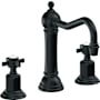 California Faucets Montecito 1.2 GPM Widespread Bathroom Faucet with 1-1/4" ZeroDrain and Cross Handles Carbon