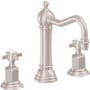 California Faucets Montecito 1.2 GPM Widespread Bathroom Faucet with 1-1/4" ZeroDrain and Cross Handles Satin Nickel