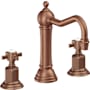 California Faucets Montecito 1.2 GPM Widespread Bathroom Faucet with 1-1/4" Completely Finished ZeroDrain and Cross Handles Antique Copper Flat